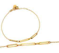 Stylowa złota bransoletka 585 łańcuszkowa z dużymi ogniwami długość 19cm 14k
