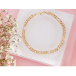 Złota bransoletka 375 błyszcząca z ruchomych elementów uniwersalna 19-20cm 9k