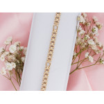 Złota bransoletka 375 błyszcząca z ruchomych elementów uniwersalna 19-20cm 9k