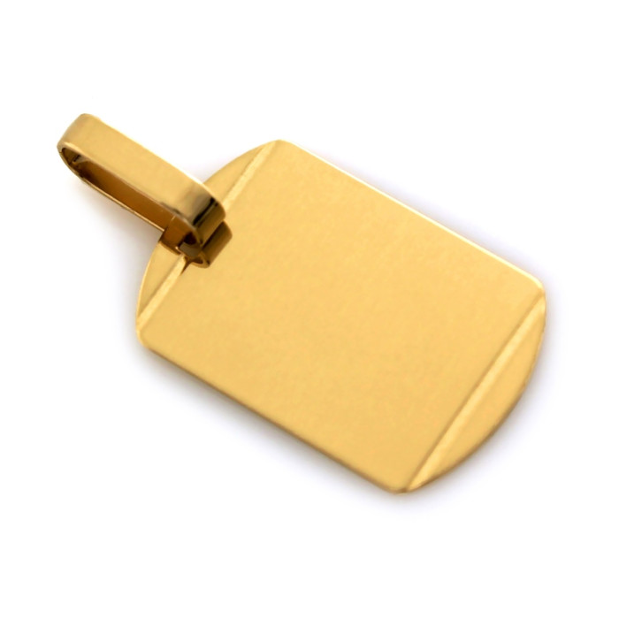 Klasyczna złota zawieszka 375 blaszka pod grawer, minimalistyczna 9k Klasyczna złota zawieszka 375 blaszka pod grawer, minimalistyczna 9k