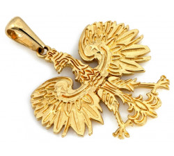 Złota zawieszka 585 orzeł w koronie patriotyczna majestatyczna 14k