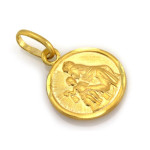Złoty medalik 585 szkaplerz dwustronny z tradycyjnym wzorem 14k