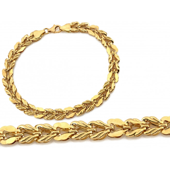 Elegancka złota bransoletka 585 elementowa idealna na prezent 14k Elegancka złota bransoletka 585 elementowa idealna na prezent 14k