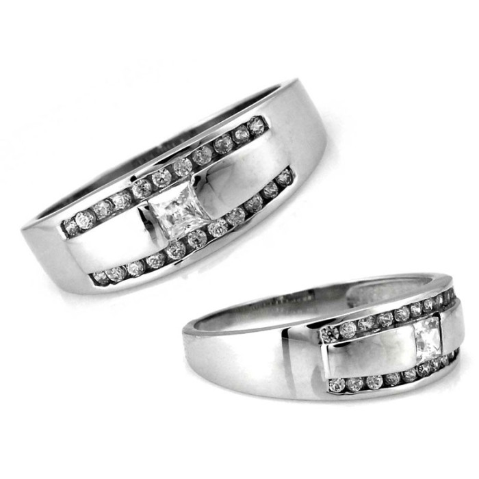 Elegancki złoty pierścionek 585 zaręczynowy z białego złota 14k Elegancki złoty pierścionek 585 zaręczynowy z białego złota 14k