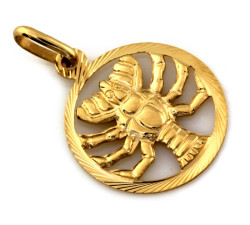Astrologiczna złota zawieszka 375 znak zodiaku Rak 9k