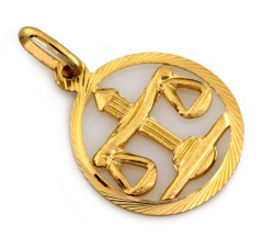 Złota zawieszka 375 znak zodiaku waga klasyczna 9k