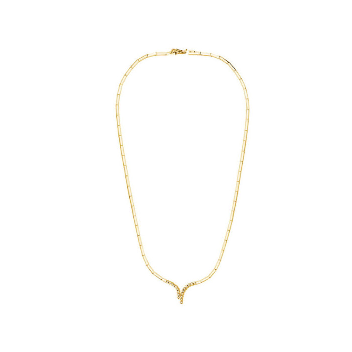 Złoty naszyjnik 585 eleganckie diamenty 13 g Złoty naszyjnik 585 eleganckie diamenty 13 g
