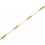 Delikatna złota bransoletka 585 z motywem nieskończoności długość 20cm 14k