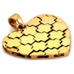 Elegancka złota zawieszka 585 w kształcie serca z ruchomymi elementami ozdobnymi 14k