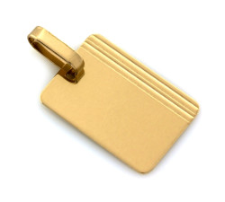 Elegancka złota zawieszka 585 w formie blaszki pod grawer wisiorek 14k