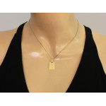 Elegancka złota zawieszka 585 w formie blaszki pod grawer wisiorek 14k