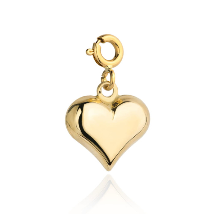 Zawieszka/charms złote serce 585 wisiorek do łańcuszka