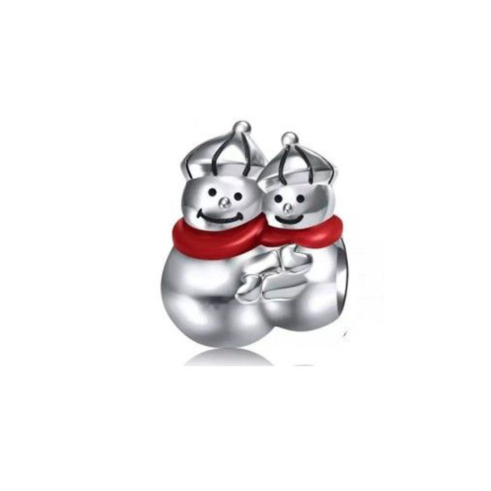 Srebrna zawieszka 925 bead dwa bałwanki 3,20g