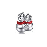 Srebrna zawieszka 925 bead dwa bałwanki 3,20g
