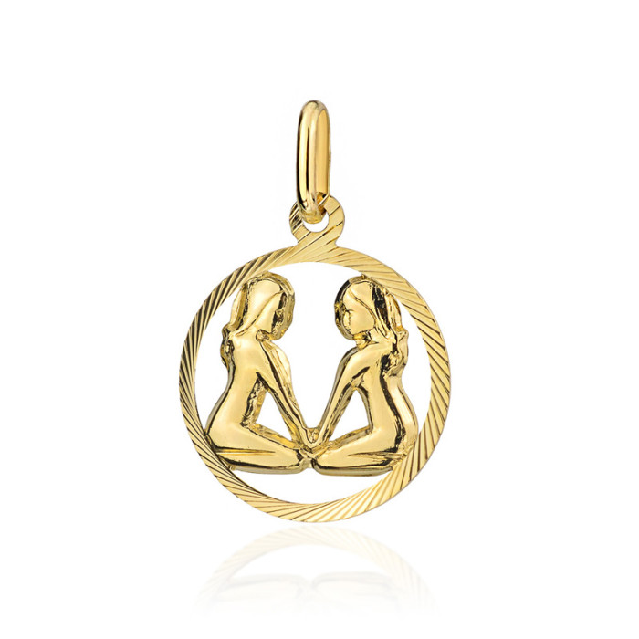 Zawieszka znak 585 zodiaku BLIŹNIĘTA
