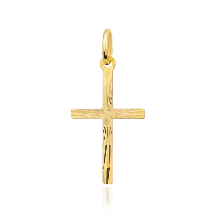 Krzyżyk złoty 585 diamentowany
