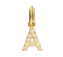 Złota przywieszka 585 charms literka A 0,52g