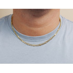 Gruby złoty łańcuszek 585 unisex splot figaro długość pięćdziesiąt cm