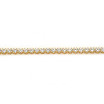 Bransoletka tenisowa złota 585 z cyrkoniami długość 19 cm