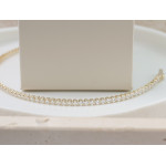 Bransoletka tenisowa złota 585 z cyrkoniami długość 19 cm