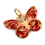 Zawieszka motyl emaliowany 585 złoto symbol zwierzęcy piękna