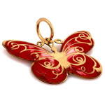 Zawieszka motyl emaliowany 585 złoto symbol zwierzęcy piękna