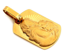 Medalik złoty 585 Matka Boska dzieciątko cygańska historia wiary