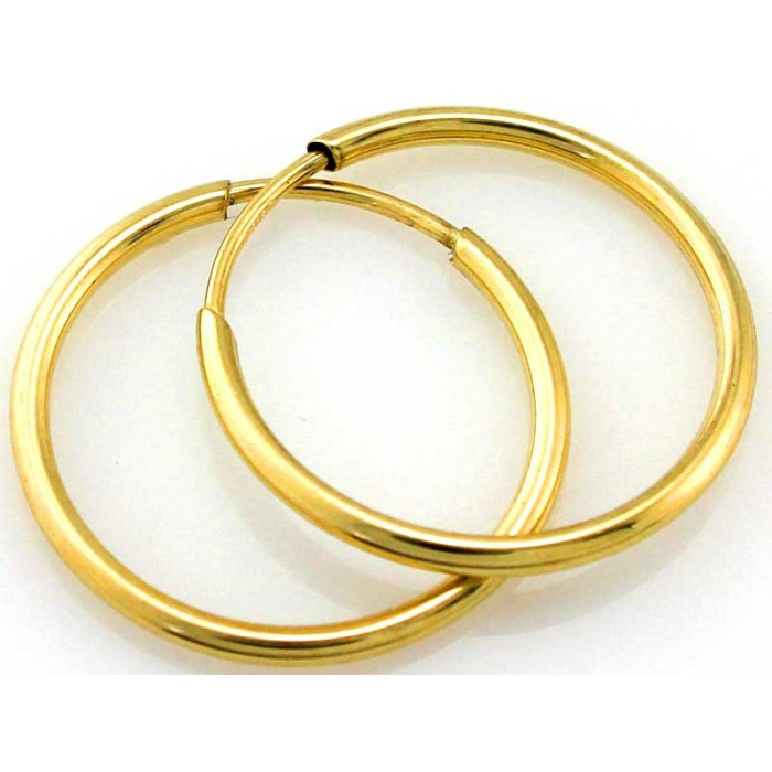 Złote kolczyki klasyczne koła 40mm z próbą 375 9k idealne na każdą okazję Złote kolczyki klasyczne koła 40mm z próbą 375 9k idealne na każdą okazję