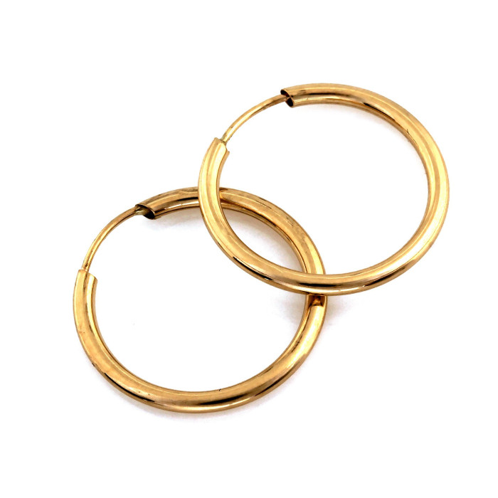 Kolczyki złote 375 kółka małe 18mm zapięcie szarniry lekkie Kolczyki złote 375 kółka małe 18mm zapięcie szarniry lekkie