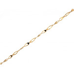 Bransoletka zolte zloto 585 dlugosc 18 cm duze skrecane ogniwa