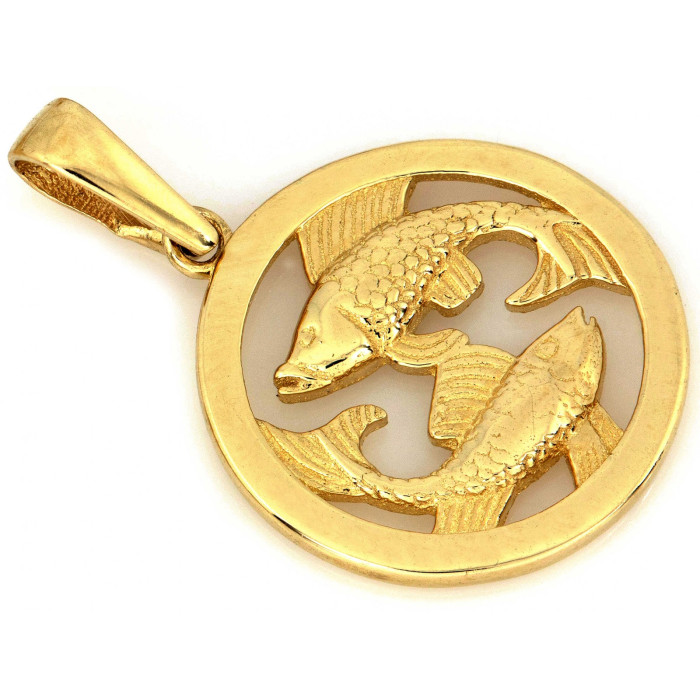 Zawieszka ryby 375 złota znak zodiaku wyjątkowa ozdoba Zawieszka ryby 375 złota znak zodiaku wyjątkowa ozdoba