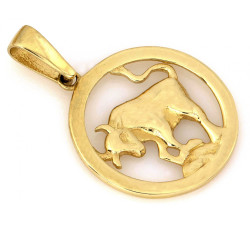 Zawieszka zodiak Byk 375 złota subtelna i pełna symboliki
