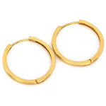 Klasyczne złote kolczyki koła 18mm 585 14k złoto angielskie z zapięciem