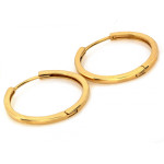 Klasyczne złote kolczyki koła 18mm 585 14k złoto angielskie z zapięciem