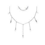Srebrny naszyjnik 925 choker z krzyżykami 2,86g