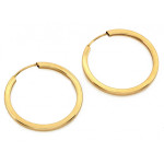 Złote kolczyki koła szarniry 21mm próba 585 14k