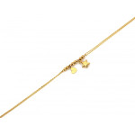Delikatna złota bransoletka 585 z gwiazdką i sercem długość 19 cm