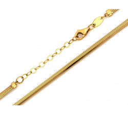 Złoty łańcuszek linka snake 2.6 mm długość 45 cm próba 585