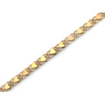 Złota bransoletka z sercami na dłoni długość 18cm 585 14k