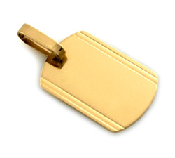 Zawieszka blaszka złoto 585 elegancka minimalistyczna do graweru
