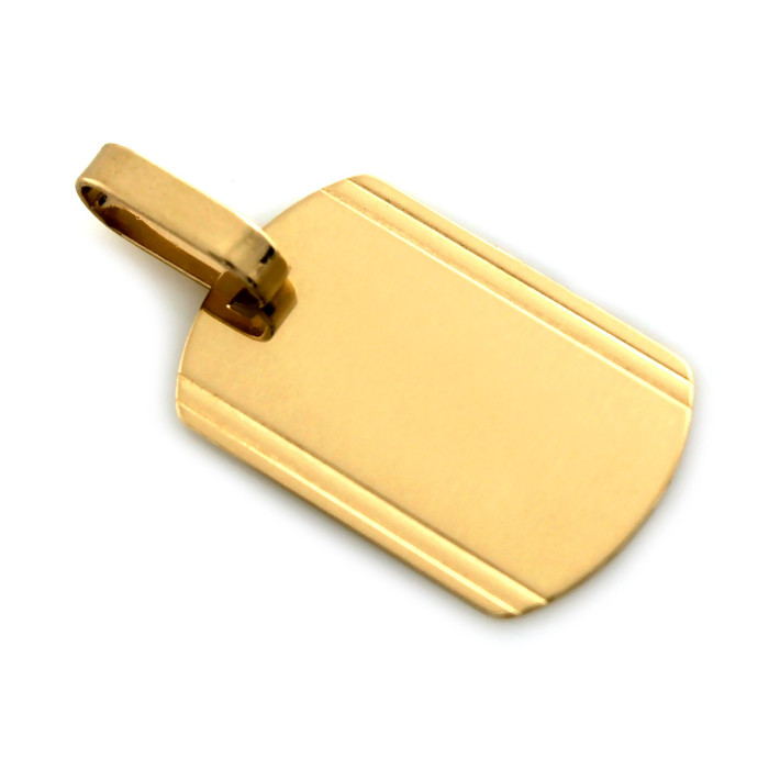 Zawieszka blaszka złoto 585 elegancka minimalistyczna do graweru Zawieszka blaszka złoto 585 elegancka minimalistyczna do graweru