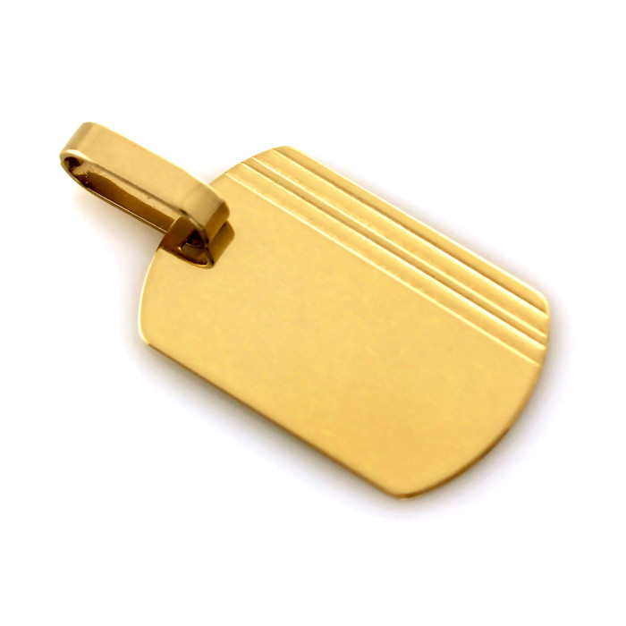 Zawieszka blaszka zolte zloto 585 minimalistyczna do graweru stylowa Zawieszka blaszka zolte zloto 585 minimalistyczna do graweru stylowa
