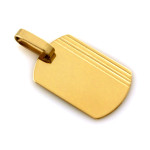 Zawieszka blaszka zolte zloto 585 minimalistyczna do graweru stylowa