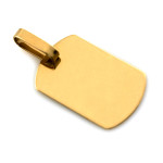 Zawieszka blaszka zolte zloto 585 minimalistyczna do graweru stylowa