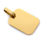 Złota blaszka 585 pod grawer wisiorek zawieszka minimalistyczna