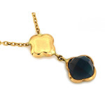 Naszyjnik Złoty 585 Topaz London Blue Elegancki Stylowy Prezent