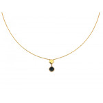 Naszyjnik Złoty 585 Topaz London Blue Elegancki Stylowy Prezent