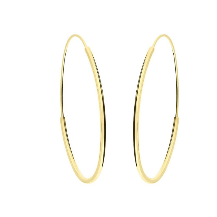 Złote kolczyki 585 koła owalne 20 mm 0,9 g Złote kolczyki 585 koła owalne 20 mm 0,9 g