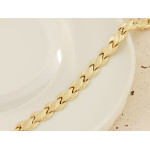 Złota bransoletka 585 elementowa satynowa modna o długości 19 cm