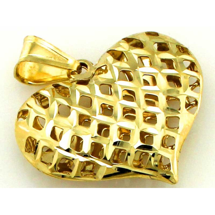 Diamentowana Zawieszka Serce 375 Żółte Złoto Złote Przywieszki Diamentowana Zawieszka Serce 375 Żółte Złoto Złote Przywieszki